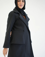Wool Peplum Coat